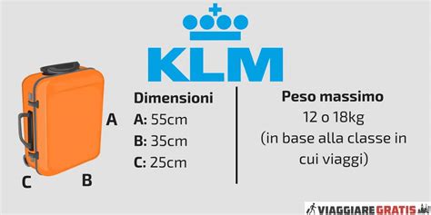 klm bagaglio a mano|franchigia klm a mano.